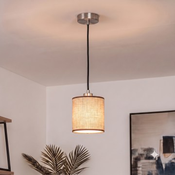 Brilagi - kábeles LED csillár NUBILA 1xE27/60W/230V Ø 14 cm fekete/barna