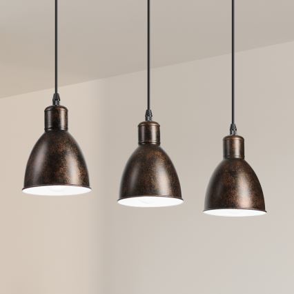 Brilagi - kábeles LED csillár RIDDY 3xE27/60W/230V réz/patina