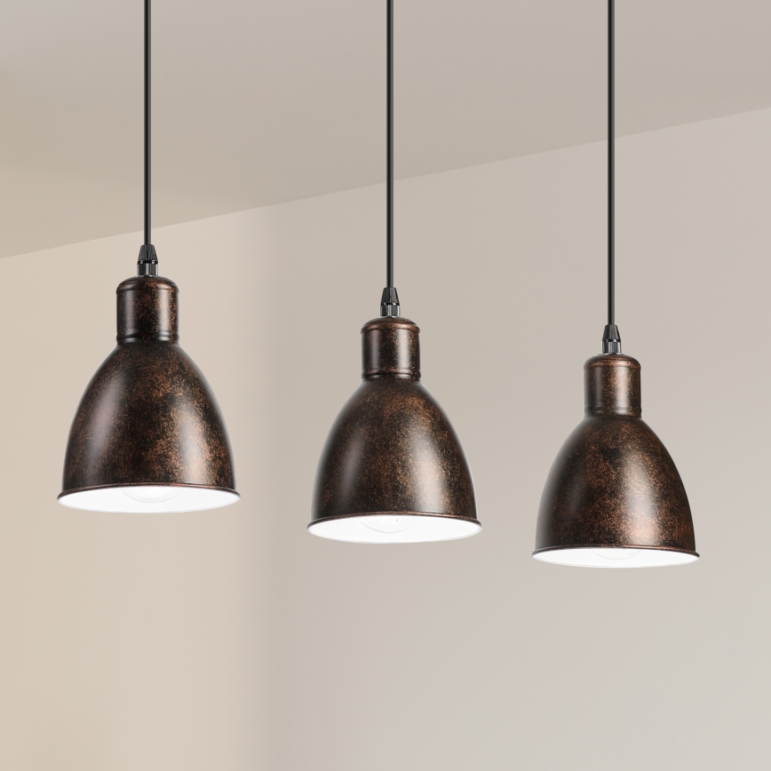 Brilagi - kábeles LED csillár RIDDY 3xE27/60W/230V réz/patina