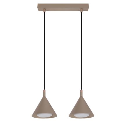 Brilagi - Kábellel függesztett csillár CONE DOUBLE 2xGX53/15W/230V bézs