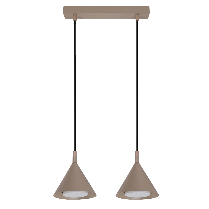 Brilagi - Kábellel függesztett csillár CONE DOUBLE 2xGX53/15W/230V bézs