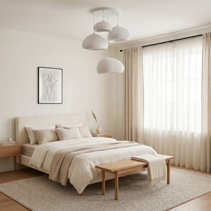 Brilagi - Kábellel függeszthető csillár WABI SABI 4xE27/40W/230V átm. 95 cm fehér