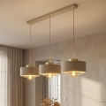 Brilagi - Kábelre függesztett csillár 3xE27/60W/230V bézs/arany