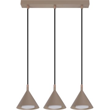 Brilagi - Kábelre függesztett csillár CONE TRIPLE 3xGX53/15W/230V bézs