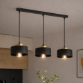 Brilagi - Kábelre függesztett csillár SPRING 3xE27/60W/230V fekete/arany