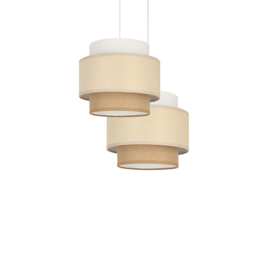 Brilagi - Kábelre szerelt csillár RESNA 2xE27/60W/230V átm. 30 cm krémszínű/bézs
