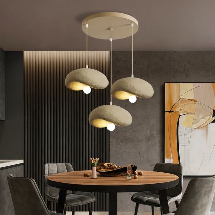 BRILAGI - Kábelre szerelt csillár WABI SABI 3xE27/60W/230V bézs