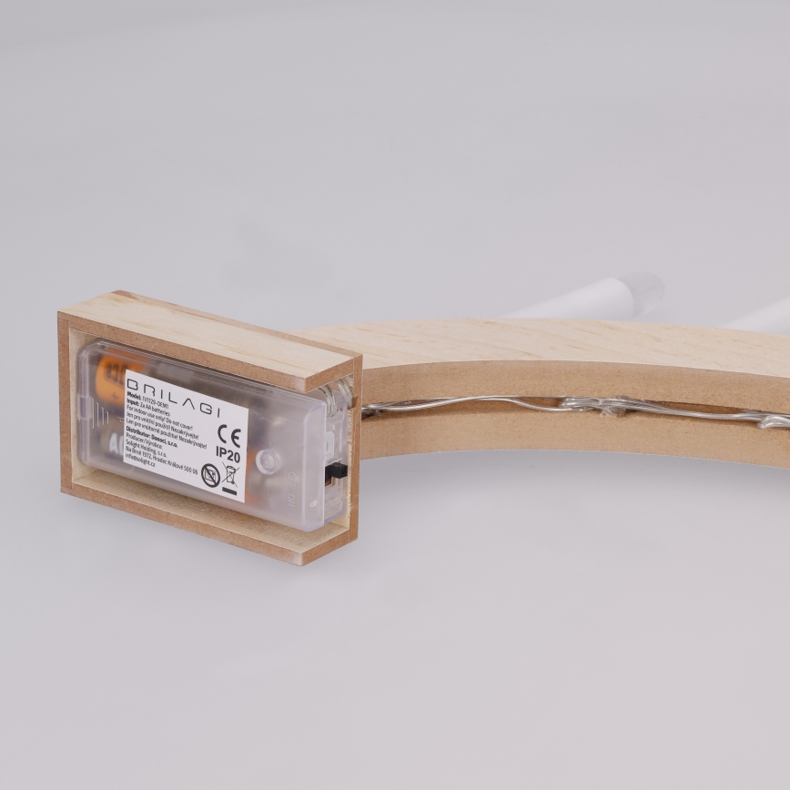 BRILAGI - karácsonyi LED gyertyatartó 7xLED/2xAA bézs/fehér