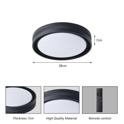 Brilagi - LED dimmelhető mennyezeti lámpa KREON LED/54W/230V 3000-6000K fehér átm. 38 cm + távirányító