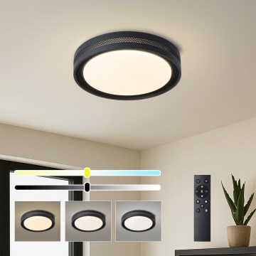 Brilagi - KREON LED dimmelhető mennyezeti lámpa LED/54W/230V 3000-6000K fekete, átm. 38 cm + távirányító