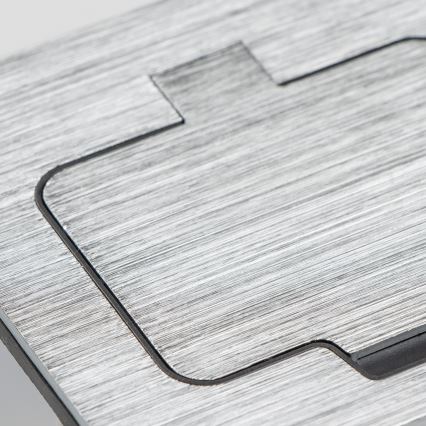 Brilagi - Kültéri beépített padló aljzat IP55 matt króm négyszögletes