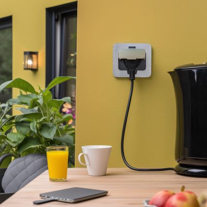 Brilagi - Kültéri beépített padló aljzat IP55 matt króm négyszögletes