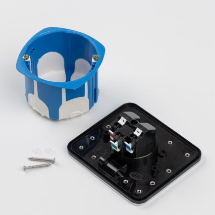 Brilagi - Kültéri beépített padló aljzat IP55 matt króm négyszögletes