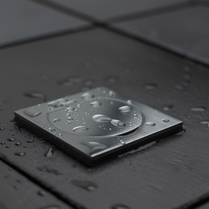 Brilagi - Kültéri beépített padló aljzat IP55 matt króm négyzet