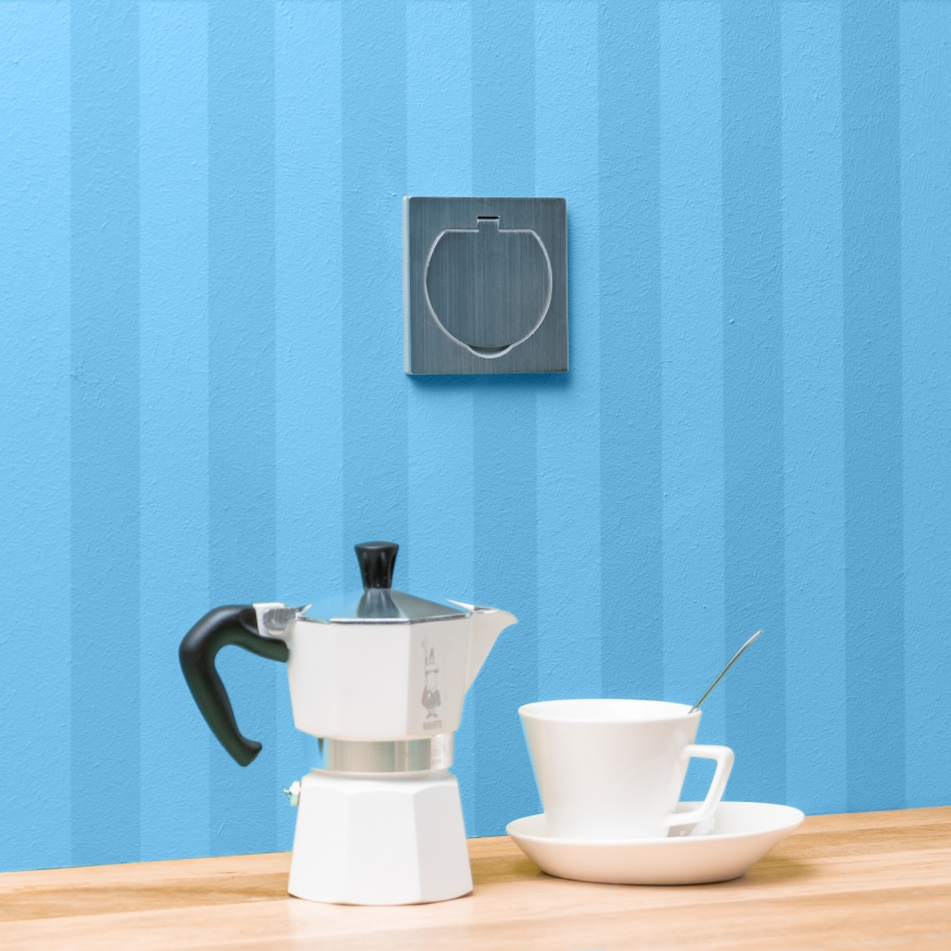 Brilagi - Kültéri beépített padló aljzat IP55 matt króm négyzet