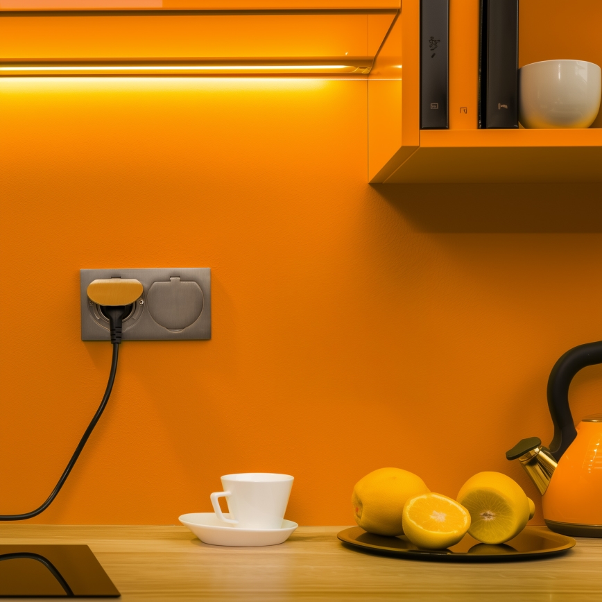 Brilagi - Kültéri beépített padló dupla aljzat IP55 ezüst négyszögletes