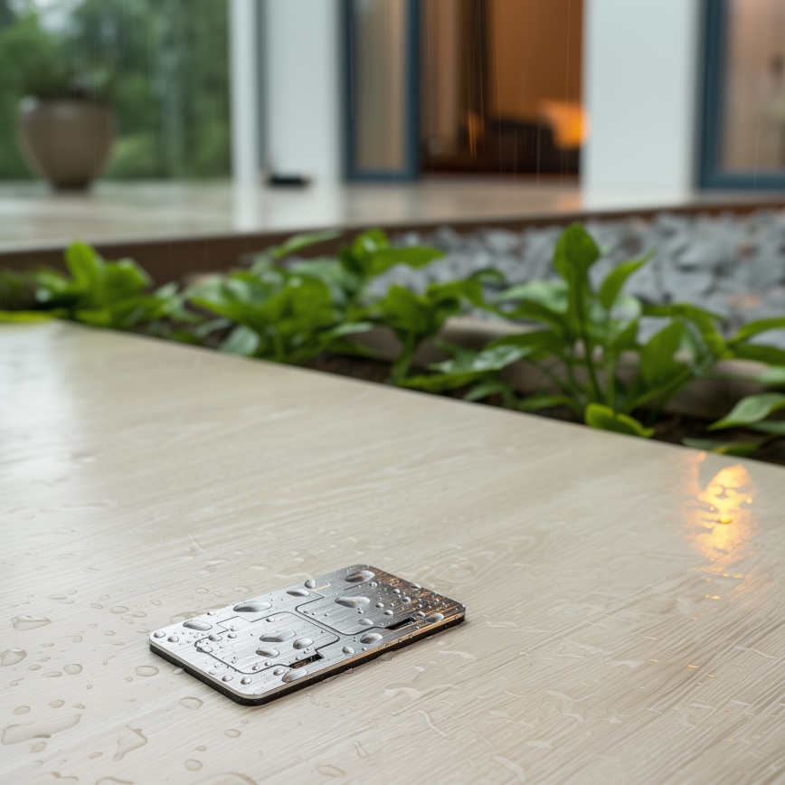 Brilagi - Kültéri beépített padló dupla aljzat IP55 matt króm négyszögletes