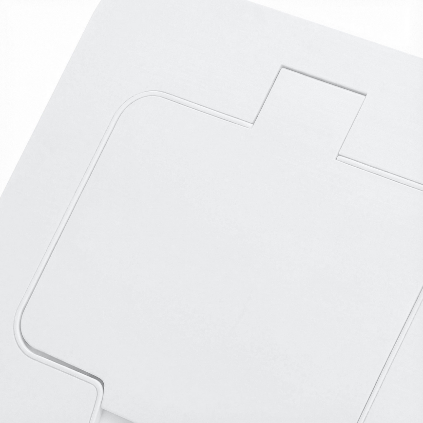 Brilagi - Kültéri beépíthető padlóaljzat, IP55, fehér, téglalap alakú