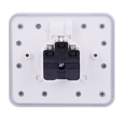 Brilagi - Kültéri beépíthető padlóaljzat, IP55, fehér, téglalap alakú