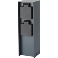 Brilagi - Kültéri csatlakozós oszlop PILLAR 2Z SCHUKO 230V IP44 antracit