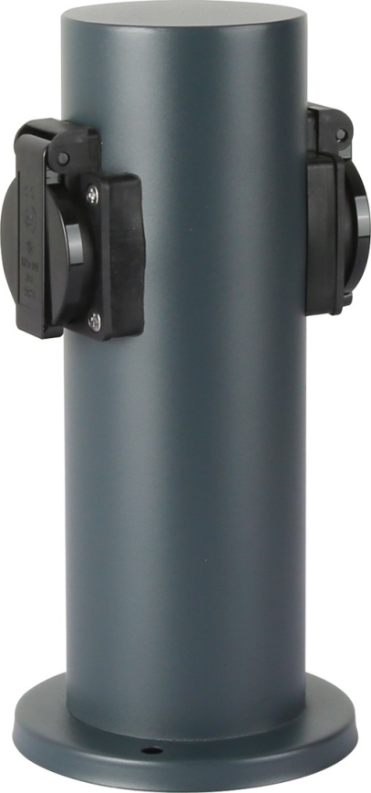 Brilagi - Kültéri csatlakozós oszlop PILLAR 2Z SCHUKO 230V IP44 antracit