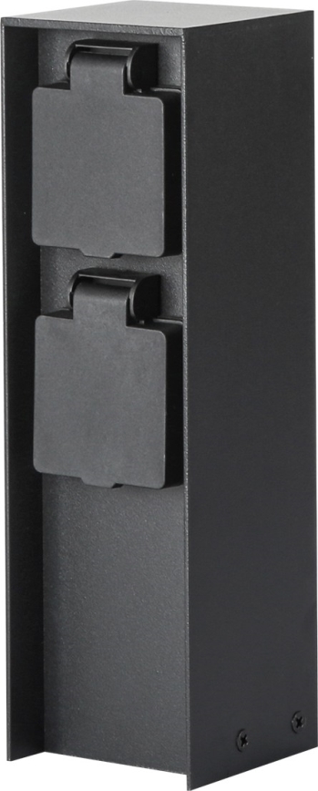 Brilagi - Kültéri csatlakozós oszlop PILLAR 2Z SCHUKO 230V IP44 fekete