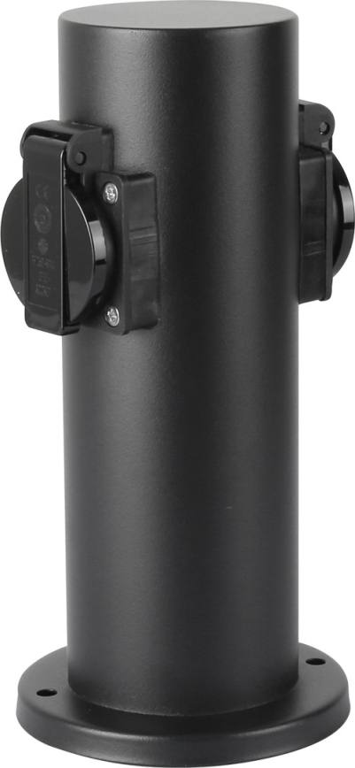 Brilagi - Kültéri csatlakozós oszlop PILLAR 2Z SCHUKO 230V IP44 fekete