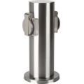Brilagi - Kültéri csatlakozós oszlop PILLAR 2Z SCHUKO 230V IP44 matt króm
