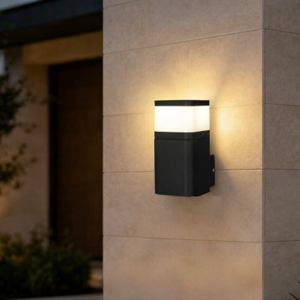 BRILAGI - Kültéri fali lámpa SCHUKO aljzattal PILLAR 1xG9/11W/230V IP44 fekete