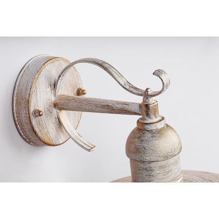 Brilagi - Kültéri fali lámpa MOLDE 1xE27/60W/230V IP44 fehér/patina