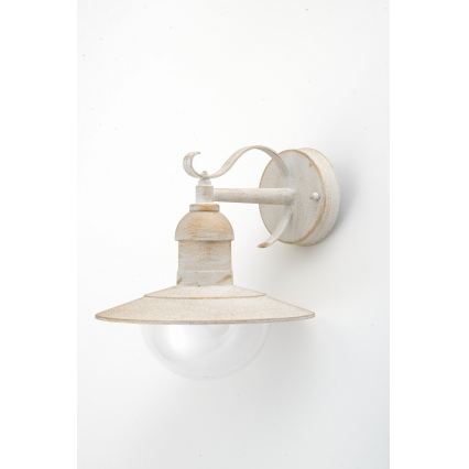 Brilagi - Kültéri fali lámpa MOLDE 1xE27/60W/230V IP44 fehér/patina