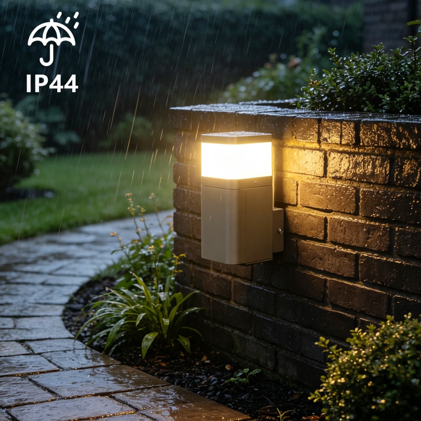 BRILAGI - Kültéri fali lámpa SCHUKO aljzattal PILLAR 1xG9/11W/230V IP44 szürke