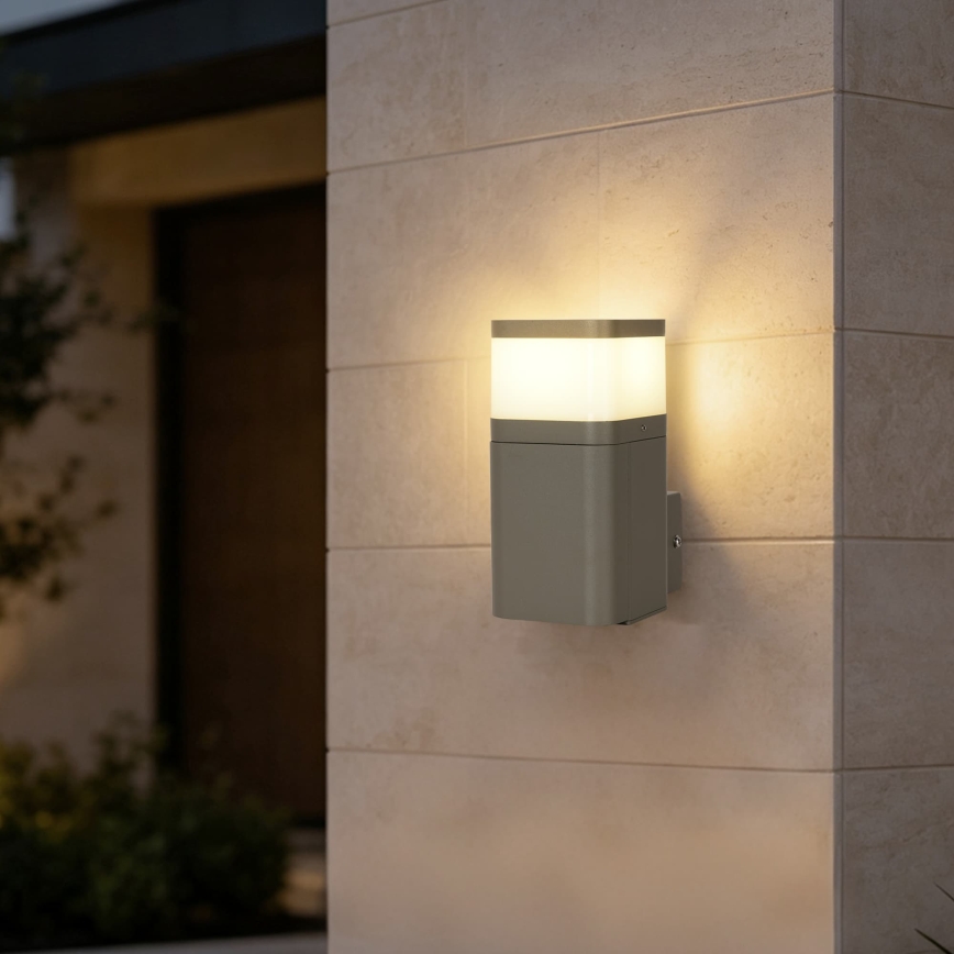 BRILAGI - Kültéri fali lámpa SCHUKO aljzattal PILLAR 1xG9/11W/230V IP44 szürke