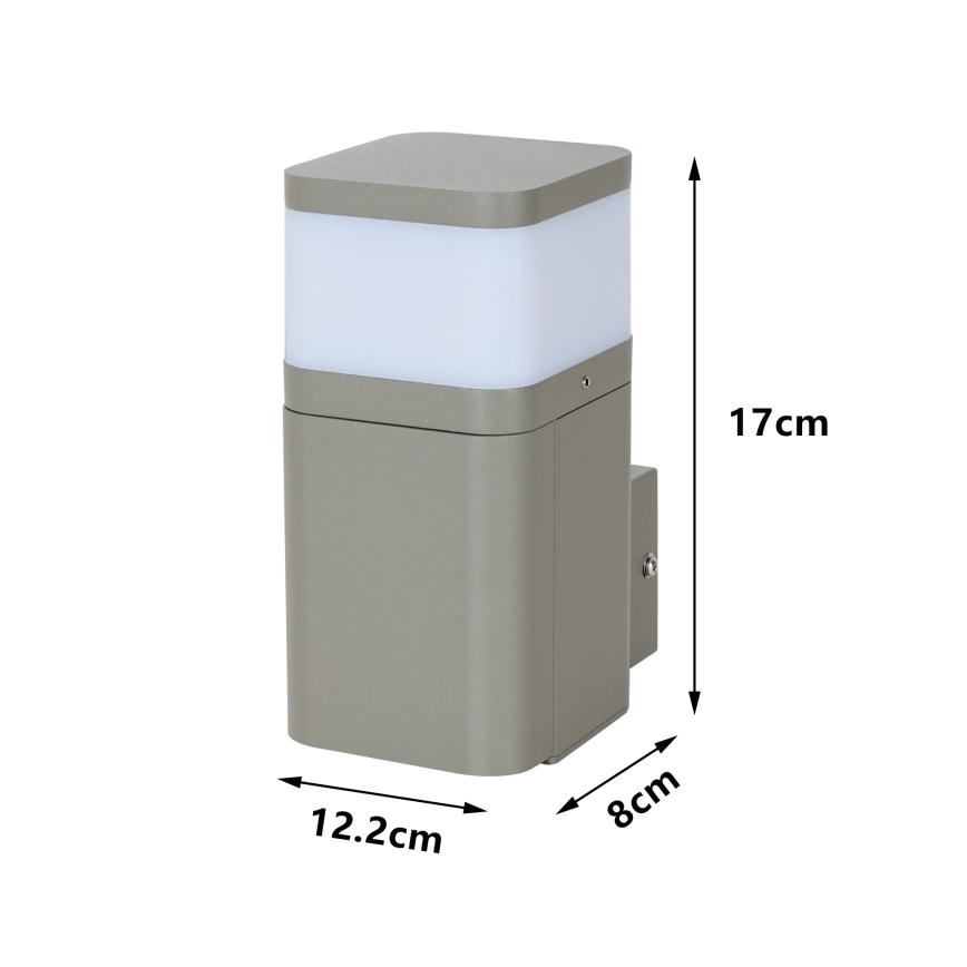 BRILAGI - Kültéri fali lámpa SCHUKO aljzattal PILLAR 1xG9/11W/230V IP44 szürke