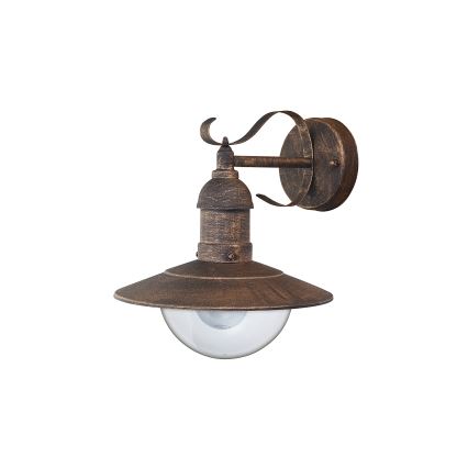 Brilagi - Kültéri fali lámpatest MOLDE 1xE27/60W/230V IP44 bronz/patina