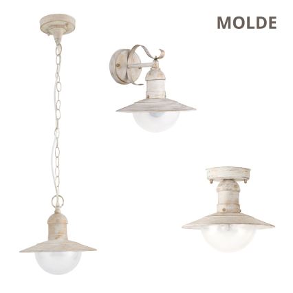 Brilagi - Kültéri függeszték MOLDE 1xE27/60W IP44 fehér/patina