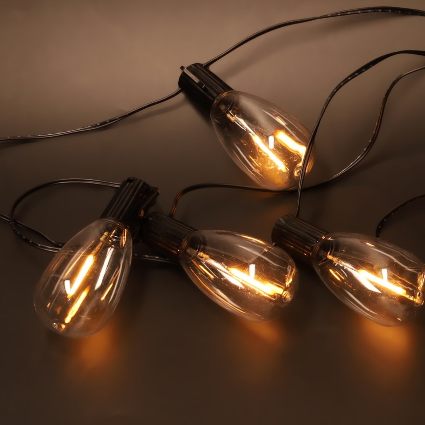 Brilagi - kültéri karácsonyi LED girland 10xLED/3xAA 3,2m IP44 meleg fehér