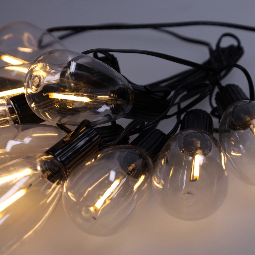 Brilagi - kültéri karácsonyi LED girland 10xLED/3xAA 3,2m IP44 meleg fehér