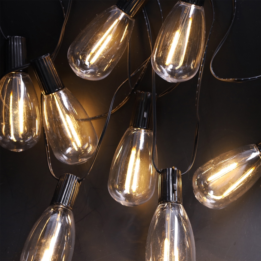 Brilagi - kültéri karácsonyi LED girland 10xLED/3xAA 3,2m IP44 meleg fehér