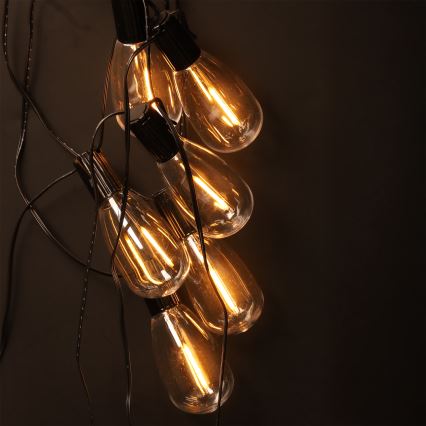 Brilagi - kültéri karácsonyi LED girland 10xLED/3xAA 3,2m IP44 meleg fehér