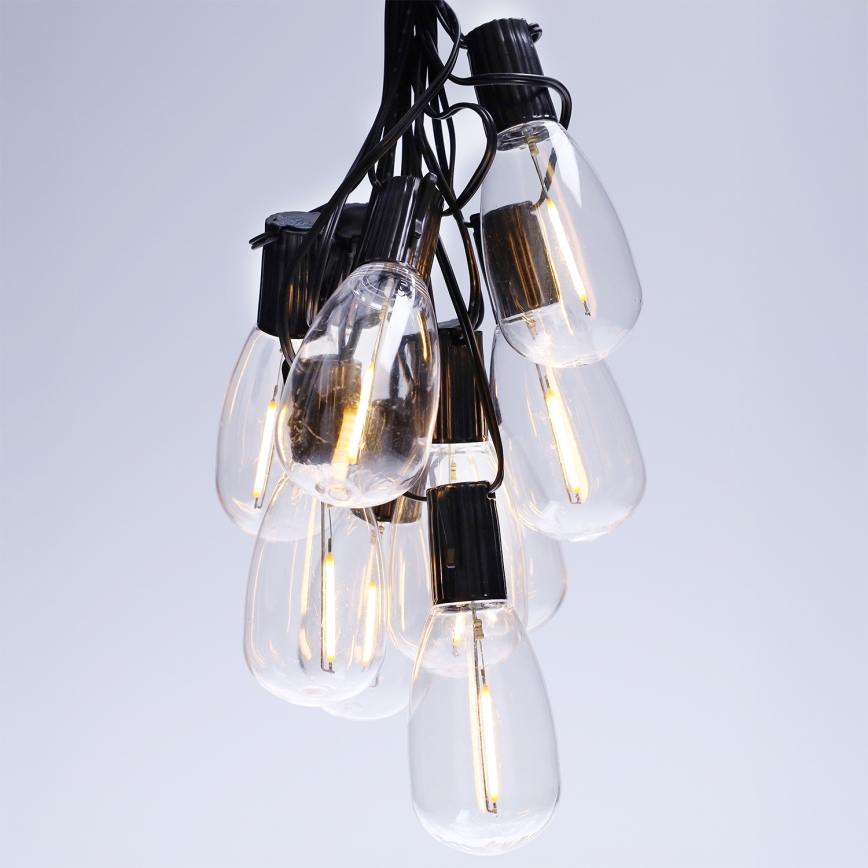 Brilagi - kültéri karácsonyi LED girland 10xLED/3xAA 3,2m IP44 meleg fehér