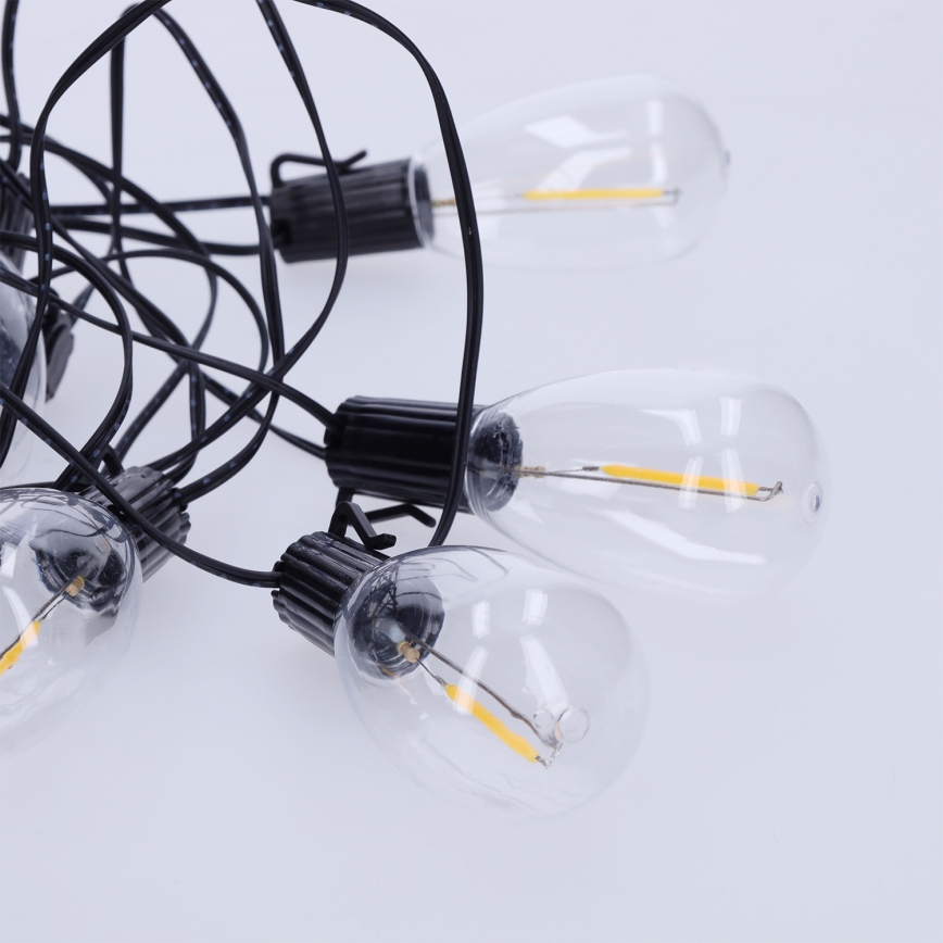 Brilagi - kültéri karácsonyi LED girland 10xLED/3xAA 3,2m IP44 meleg fehér