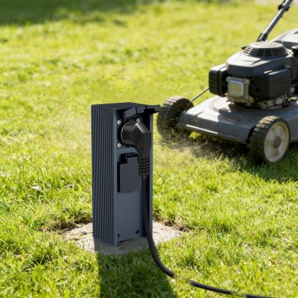 Brilagi - Kültéri konnektoros oszlop PILLAR 2Z SCHUKO 230V IP44 antracit
