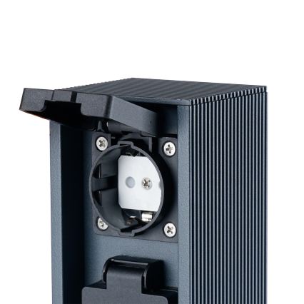 Brilagi - Kültéri konnektoros oszlop PILLAR 2Z SCHUKO 230V IP44 antracit