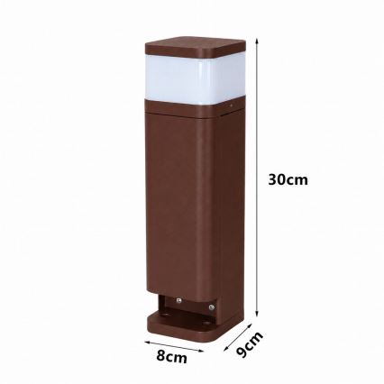 BRILAGI - Kültéri lámpa 2 aljzattal SCHUKO PILLAR 1xG9/11W/230V IP44 barna