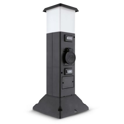 Brilagi - Kültéri lámpa 2 db SCHUKO aljzattal 1xE14/15W/230V IP44 fekete