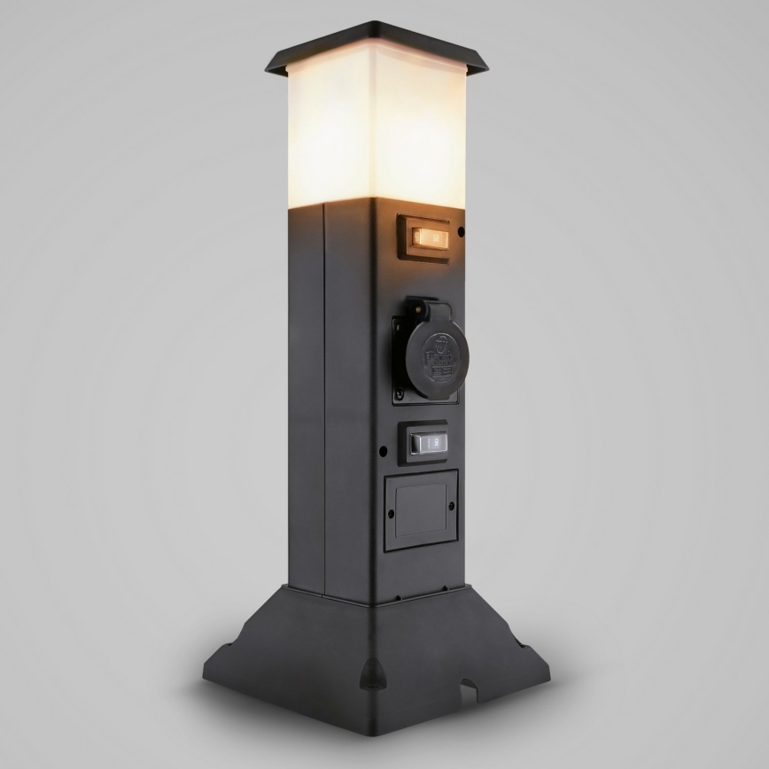 Brilagi - Kültéri lámpa 2 db SCHUKO aljzattal 1xE14/15W/230V IP44 fekete