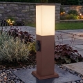 Brilagi - Kültéri lámpa 2 db SCHUKO aljzattal 1xE27/15W/230V 40 cm IP44 barna