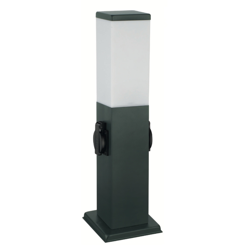 Brilagi - Kültéri lámpa 2 SCHUKO aljzattal NOVA 1xE27/15W/230V 40 cm IP44 antracit