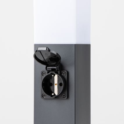 Brilagi - Kültéri lámpa 2 SCHUKO aljzattal NOVA 1xE27/15W/230V 40 cm IP44 antracit